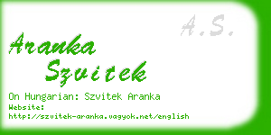 aranka szvitek business card